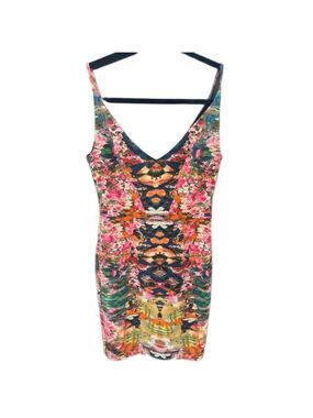 Black Halo multi-coloured floral dress Size 4